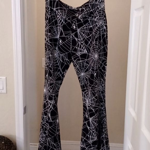 DOLLSKILL TRICKZ N TREATZ XXL TOTAL SPINISTER FLARED PANTS - Picture 13 of 13